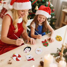 Cargar imagen en el visor de la galería, Decoraciones de Navidad Pintura por Números - Kit Oso Polar, Pingüino y Santa Claus