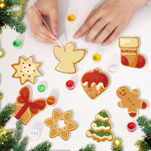 Cargar imagen en el visor de la galería, Decoraciones de Navidad Pintura por Números - Kit Estrella, Árbol, Regalo y Galletas de Jengibre
