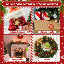 Cargar imagen en el visor de la galería, Decoraciones de Navidad Pintura por Números - Kit Dulces de Pan de Jengibre y Copos de Nieve