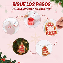 Cargar imagen en el visor de la galería, Decoraciones de Navidad Pintura por Números - Kit Dulces de Pan de Jengibre y Copos de Nieve