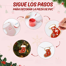 Cargar imagen en el visor de la galería, Decoraciones de Navidad Pintura por Números - Kit Muñeco de Nieve y Alegría de Pan de Jengibre
