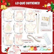 Cargar imagen en el visor de la galería, Decoraciones de Navidad Pintura por Números - Kit Alas de Ángel y Estrellas