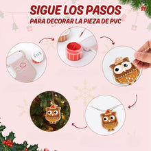 Cargar imagen en el visor de la galería, Decoraciones de Navidad Pintura por Números - Kit Amigos del Bosque Navideño