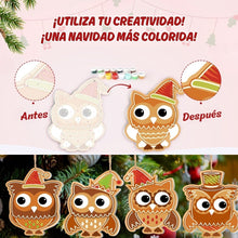 Cargar imagen en el visor de la galería, Decoraciones de Navidad Pintura por Números - Kit Amigos del Bosque Navideño