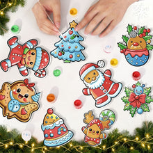 Cargar imagen en el visor de la galería, Decoraciones de Navidad Pintura por Números - Kit Desfile de Galletas de Papá Noel