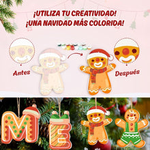 Cargar imagen en el visor de la galería, Decoraciones de Navidad Pintura por Números - Kit Sueños de Pan de Jengibre