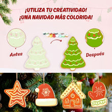 Cargar imagen en el visor de la galería, Decoraciones de Navidad Pintura por Números - Kit Pueblo Navideño