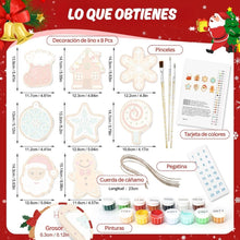 Cargar imagen en el visor de la galería, Decoraciones de Navidad Pintura por Números - Kit Pequeños Iconos Navideños 1