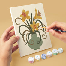 Cargar imagen en el visor de la galería, Mini Pintar por números 15x20cm (6 piezas) - Jarrones Florales