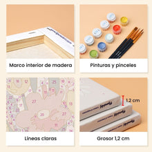 Cargar imagen en el visor de la galería, Mini Pintar por números 15x20cm (6 piezas) - Jarrones Florales