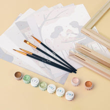 Cargar imagen en el visor de la galería, Mini Pintar por números 15x20cm (6 piezas) - Romance en el Café