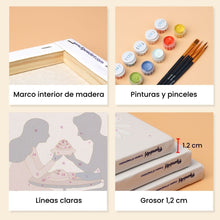 Cargar imagen en el visor de la galería, Mini Pintar por números 15x20cm (6 piezas) - Romance en el Café