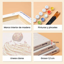 Cargar imagen en el visor de la galería, Mini Pintar por números 15x20cm (6 piezas) - Pasteles Franceses