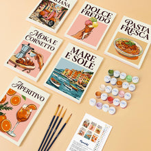 Cargar imagen en el visor de la galería, Mini Pintar por números 15x20cm (6 piezas) - Dolce Vita