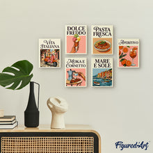 Cargar imagen en el visor de la galería, Mini Pintar por números 15x20cm (6 piezas) - Dolce Vita