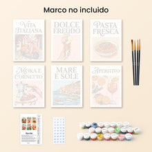 Cargar imagen en el visor de la galería, Mini Pintar por números 15x20cm (6 piezas) - Dolce Vita