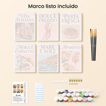 Cargar imagen en el visor de la galería, Mini Pintar por números 15x20cm (6 piezas) - Dolce Vita