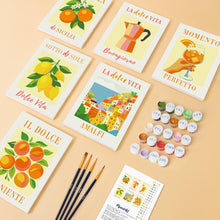 Cargar imagen en el visor de la galería, Mini Pintar por números 15x20cm (6 piezas) - Sol de Italia