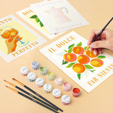 Cargar imagen en el visor de la galería, Mini Pintar por números 15x20cm (6 piezas) - Sol de Italia