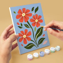 Cargar imagen en el visor de la galería, Mini Pintar por números 15x20cm (6 piezas) - Flores Campestres
