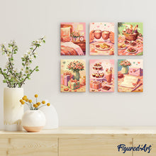Cargar imagen en el visor de la galería, Mini Pintar por números 15x20cm (6 piezas) - Regalos de Amor