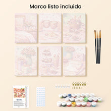 Cargar imagen en el visor de la galería, Mini Pintar por números 15x20cm (6 piezas) - Regalos de Amor