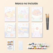 Cargar imagen en el visor de la galería, Mini Pintar por números 15x20cm (6 piezas) - Amor Cotidiano