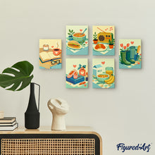 Cargar imagen en el visor de la galería, Mini Pintar por números 15x20cm (6 piezas) - Pequeñas Alegrías