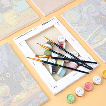 Cargar imagen en el visor de la galería, Mini Pintar por números 15x20cm (6 piezas) - Gato Estilo Van Gogh