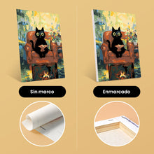 Cargar imagen en el visor de la galería, Mini Pintar por números 15x20cm (6 piezas) - Gato Estilo Claude Monet