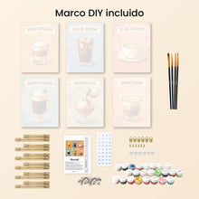 Cargar imagen en el visor de la galería, Mini Pintar por números 15x20cm (6 piezas) - Café de Especialidad
