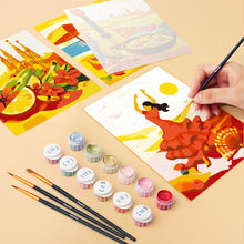 Cargar imagen en el visor de la galería, Mini Pintar por números 15x20cm (6 piezas) - España Vibrante