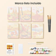 Cargar imagen en el visor de la galería, Mini Pintar por números 15x20cm (6 piezas) - España Vibrante