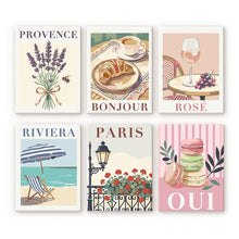 Cargar imagen en el visor de la galería, Mini Pintar por números 15x20cm (6 piezas) - Francia Chic Figured'Art