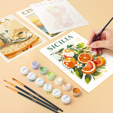 Cargar imagen en el visor de la galería, Mini Pintar por números 15x20cm (6 piezas) - Dolce Italia