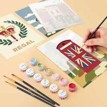 Cargar imagen en el visor de la galería, Mini Pintar por números 15x20cm (6 piezas) - Encanto Británico
