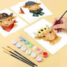 Cargar imagen en el visor de la galería, Mini Pintar por números 15x20cm (6 piezas) - Campesinos Encantadores
