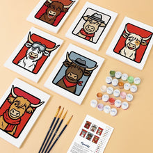 Cargar imagen en el visor de la galería, Mini Pintar por números 15x20cm (6 piezas) - Equipo Muu