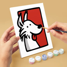 Cargar imagen en el visor de la galería, Mini Pintar por números 15x20cm (6 piezas) - Amigos con Bandana 2