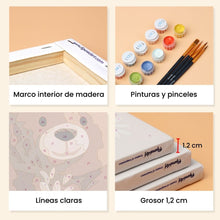 Cargar imagen en el visor de la galería, Mini Pintar por números 15x20cm (6 piezas) - Retratos del Bosque 2
