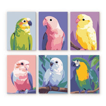 Cargar imagen en el visor de la galería, Mini Pintar por números 15x20cm (6 piezas) - Melodía de la Jungla Figured'Art