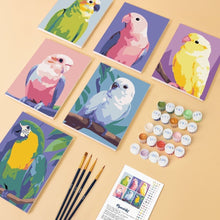 Cargar imagen en el visor de la galería, Mini Pintar por números 15x20cm (6 piezas) - Melodía de la Jungla
