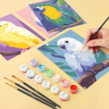 Cargar imagen en el visor de la galería, Mini Pintar por números 15x20cm (6 piezas) - Melodía de la Jungla