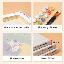 Cargar imagen en el visor de la galería, Mini Pintar por números 15x20cm (6 piezas) - Melodía de la Jungla