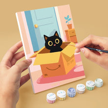 Cargar imagen en el visor de la galería, Mini Pintar por números 15x20cm (6 piezas) - Gatito en Casa