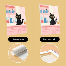 Cargar imagen en el visor de la galería, Mini Pintar por números 15x20cm (6 piezas) - Gatito en Casa