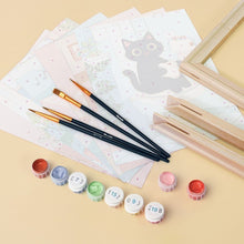 Cargar imagen en el visor de la galería, Mini Pintar por números 15x20cm (6 piezas) - Gatito Juguetón