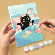 Cargar imagen en el visor de la galería, Mini Pintar por números 15x20cm (6 piezas) - Gatito Juguetón