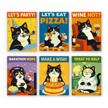 Cargar imagen en el visor de la galería, Mini Pintar por números 15x20cm (6 piezas) - Momentos Felices con Gatos Figured'Art