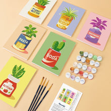 Cargar imagen en el visor de la galería, Mini Pintar por números 15x20cm (6 piezas) - Jardín en Frascos